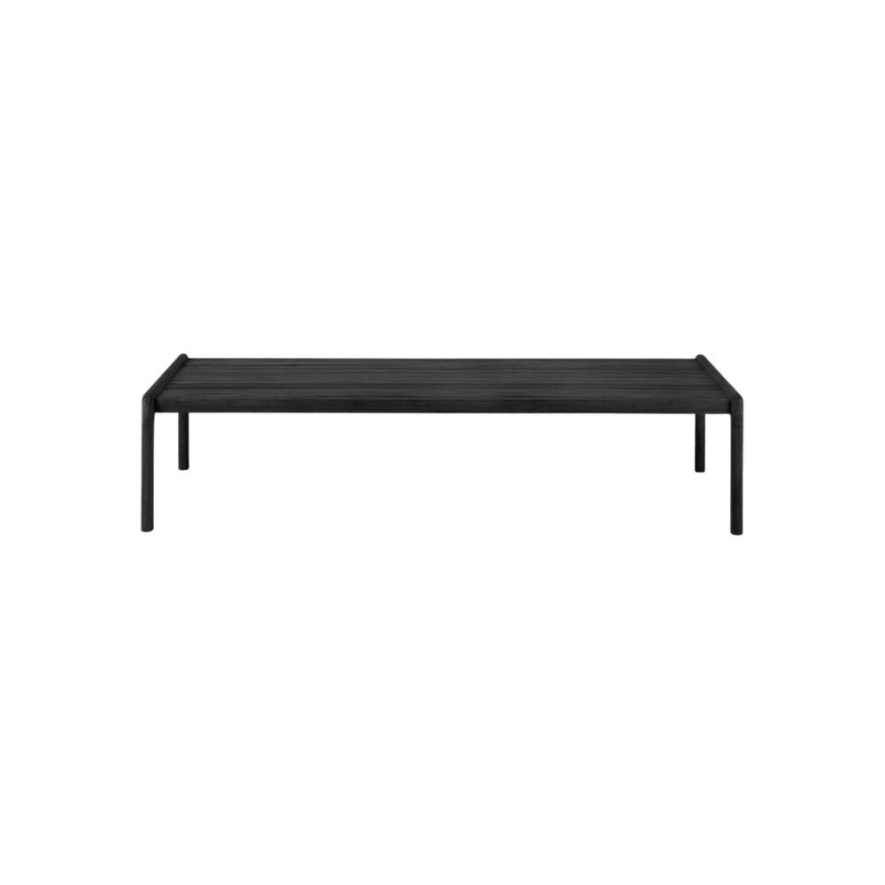 Ethnicraft Jack Outdoor Coffee Table – Low Teak Coffee Table with Soft Boomerang Contours