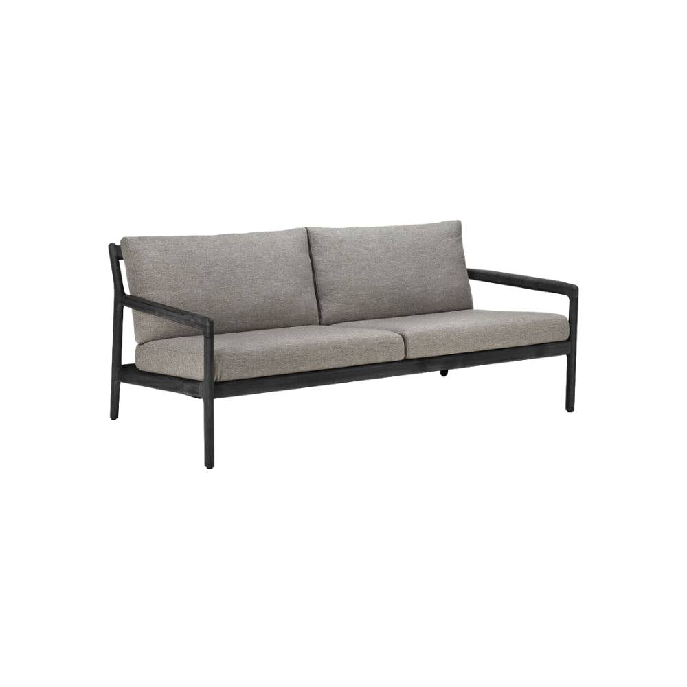Ethnicraft Jack Outdoor Sofa 180cm – Teak Outdoor Sofa (1.8 m) with Deep Seat & Weather-Resistant Cushions