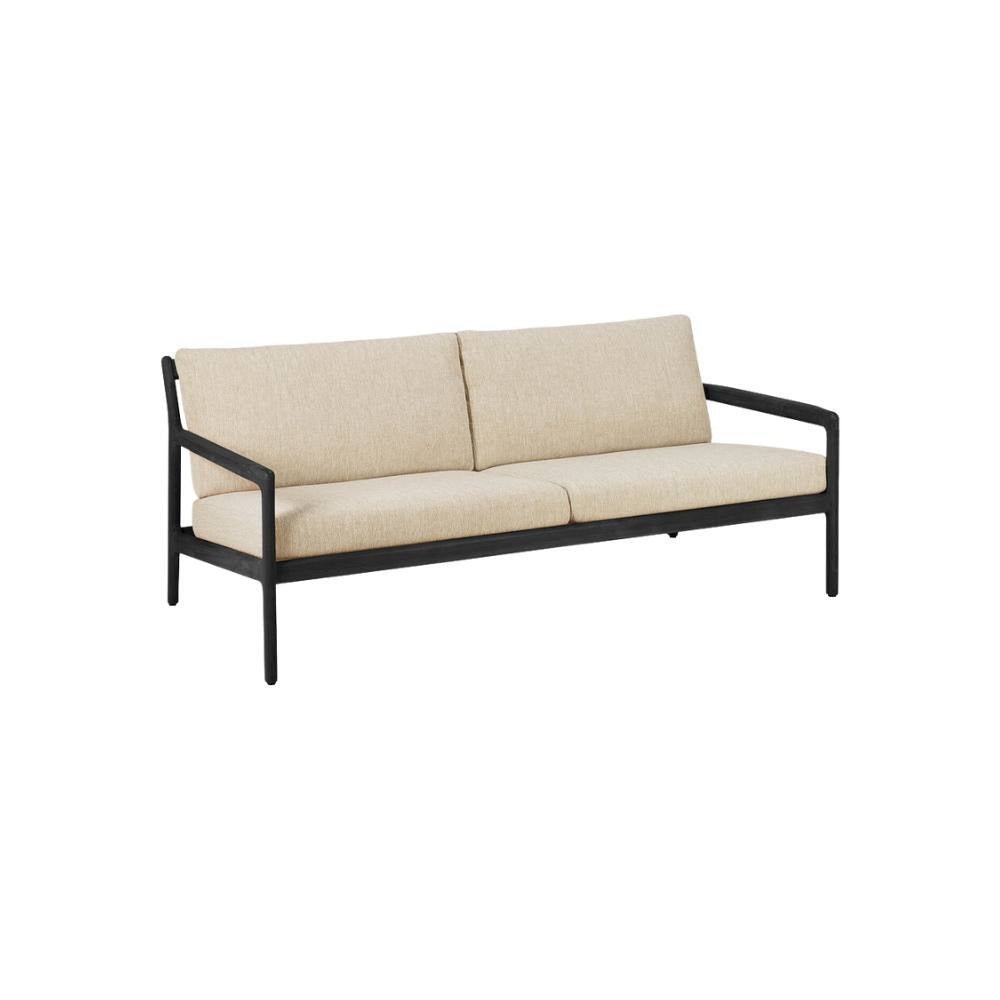 Ethnicraft Jack Outdoor Sofa 180cm – Teak Outdoor Sofa (1.8 m) with Deep Seat & Weather-Resistant Cushions