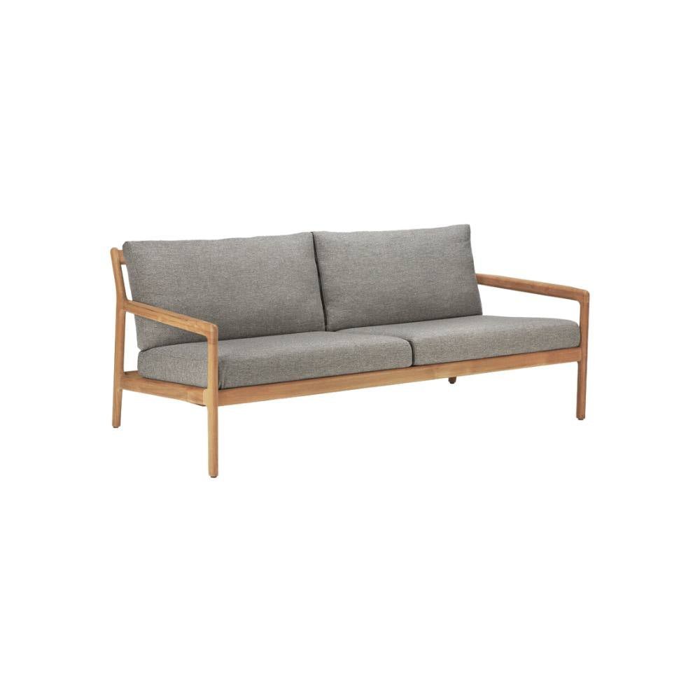 Ethnicraft Jack Outdoor Sofa 180cm – Teak Outdoor Sofa (1.8 m) with Deep Seat & Weather-Resistant Cushions
