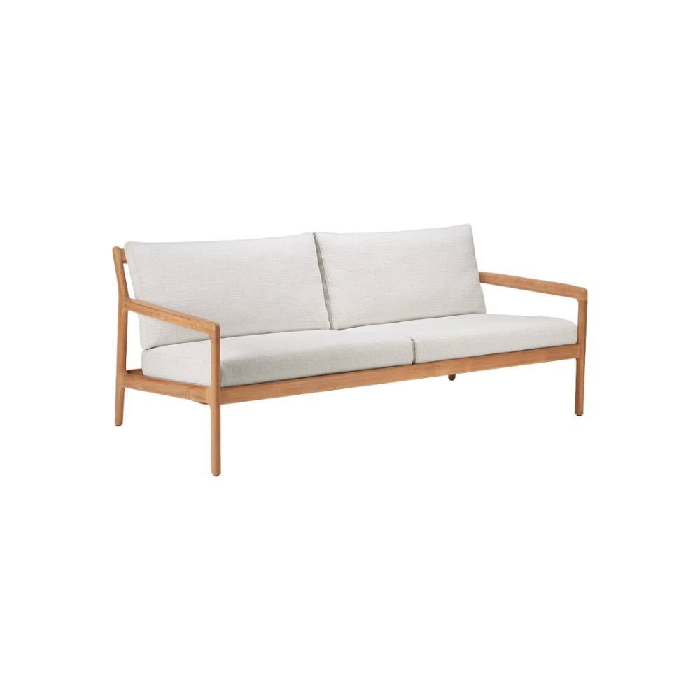Ethnicraft Jack Outdoor Sofa 180cm – Teak Outdoor Sofa (1.8 m) with Deep Seat & Weather-Resistant Cushions