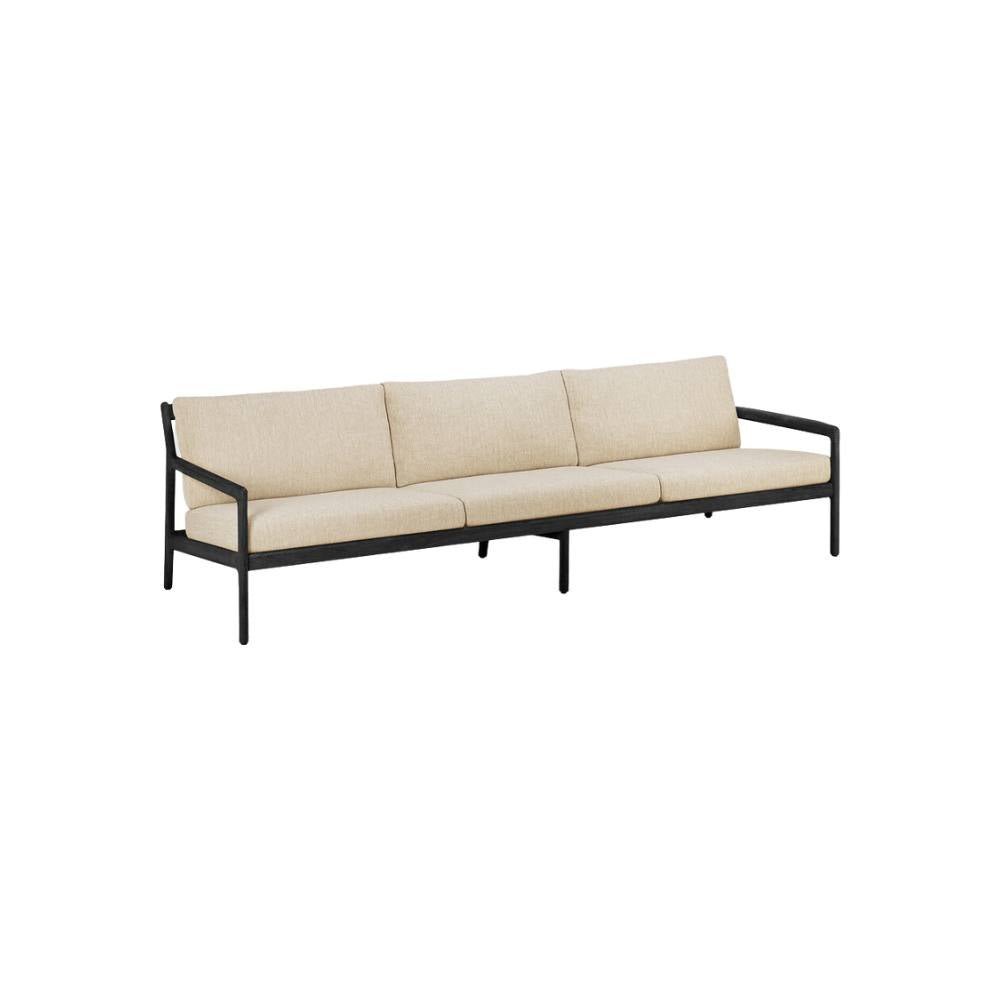 Ethnicraft Jack Outdoor Sofa 265cm – Large Teak Outdoor Sofa (2.65 m) with Modular Design & Cushions
