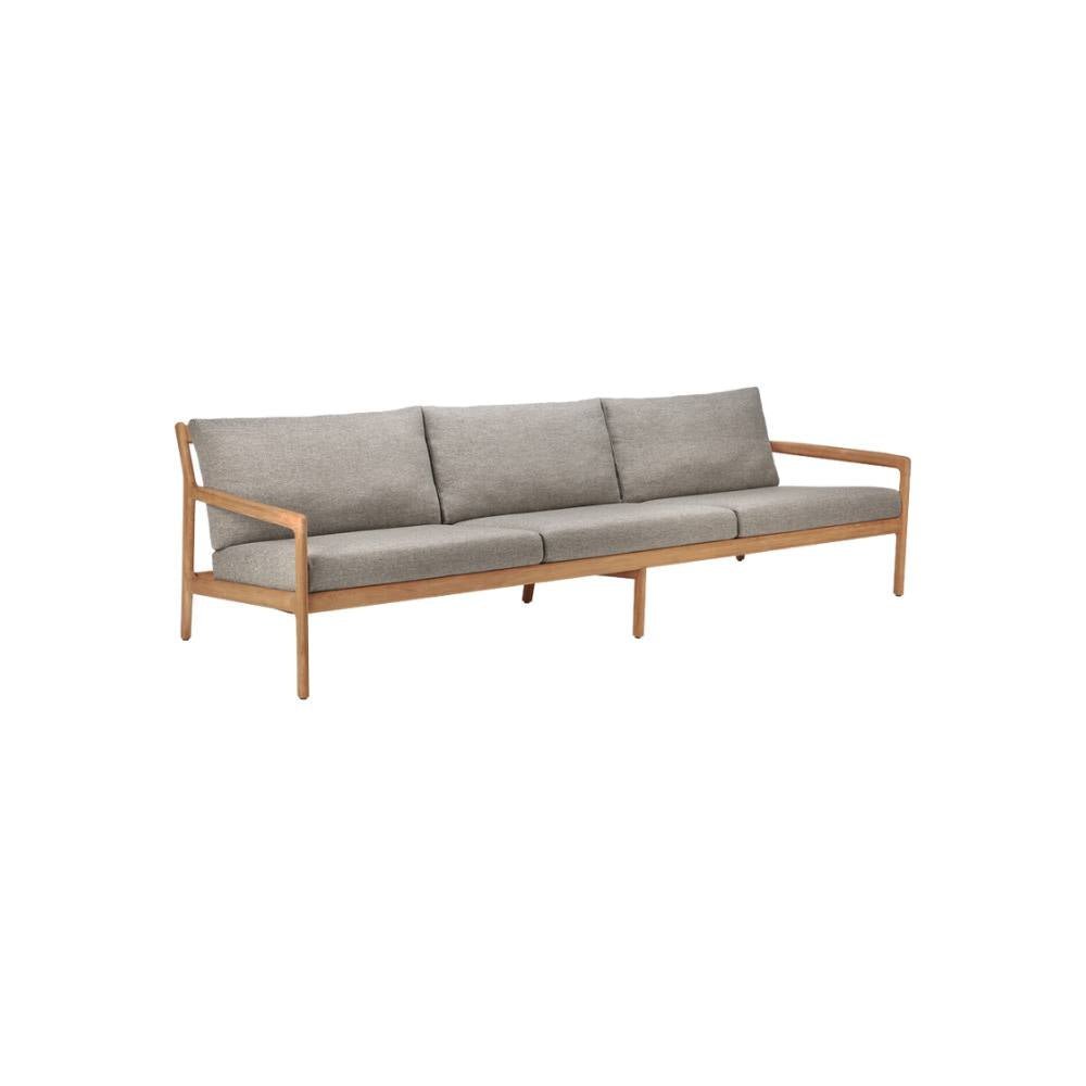 Ethnicraft Jack Outdoor Sofa 265cm – Large Teak Outdoor Sofa (2.65 m) with Modular Design & Cushions