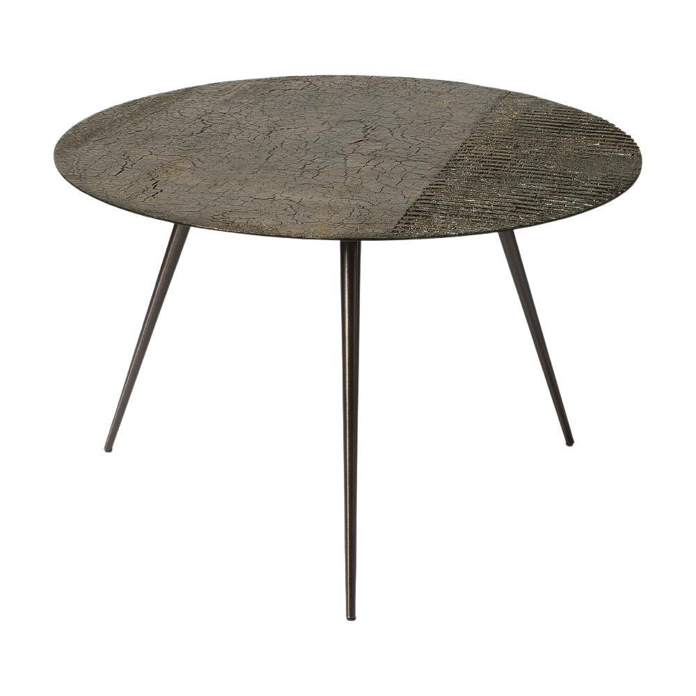 Ethnicraft Luna Coffee Table – Round Oak Coffee Table with Soft Curved Edges