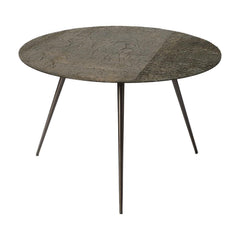 Ethnicraft Luna Coffee Table – Round Oak Coffee Table with Soft Curved Edges