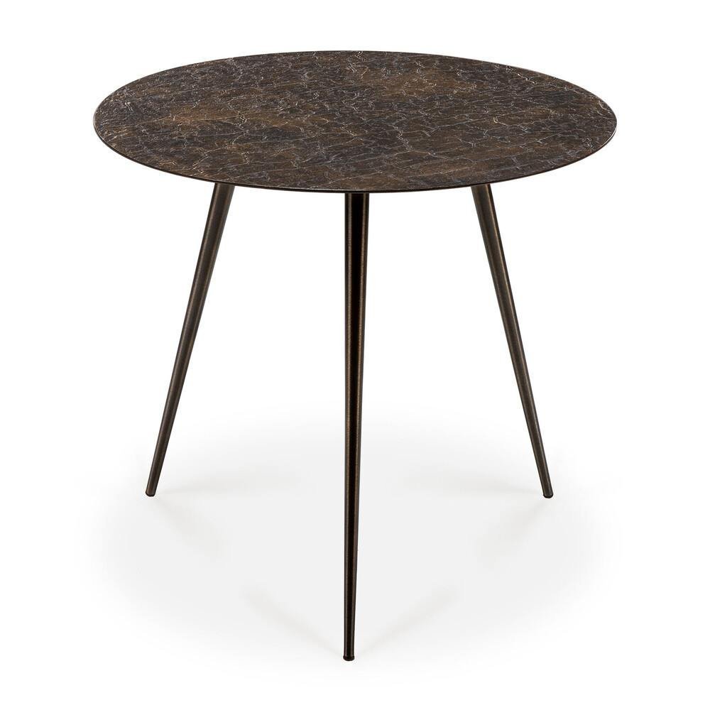 Ethnicraft Luna Coffee Table – Round Oak Coffee Table with Soft Curved Edges