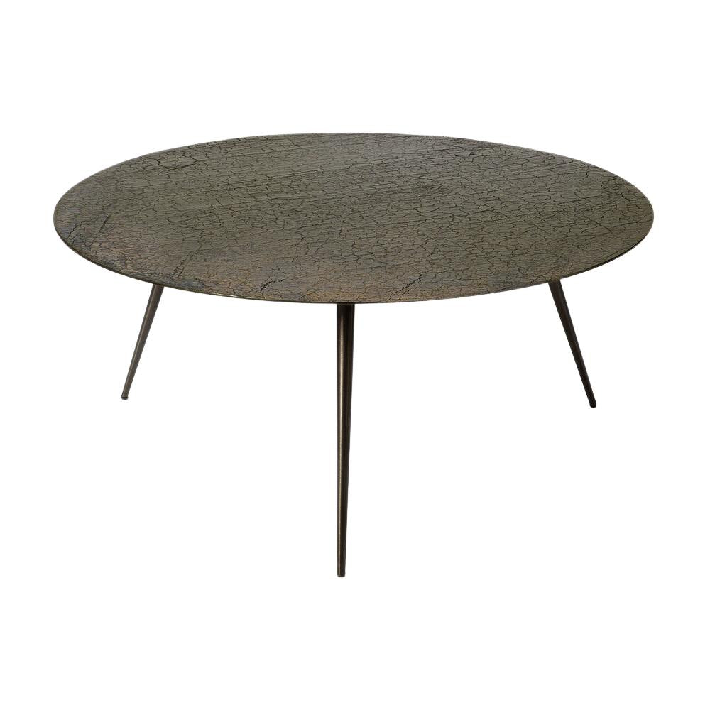 Ethnicraft Luna Coffee Table – Round Oak Coffee Table with Soft Curved Edges