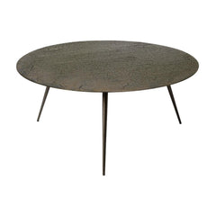 Ethnicraft Luna Coffee Table – Round Oak Coffee Table with Soft Curved Edges