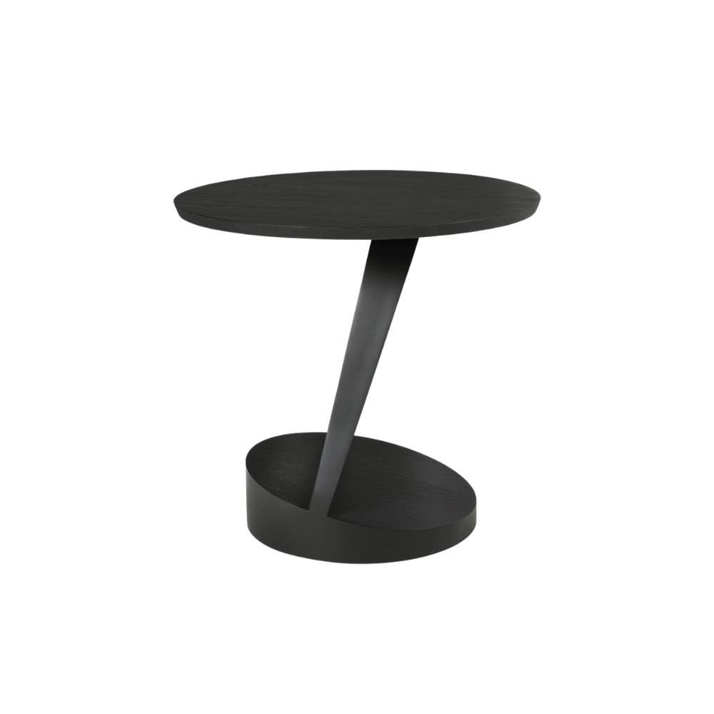 Ethnicraft Oblic Oak Side Table — Solid Oak Accent Table, Compact Bedside & Sofa End Table