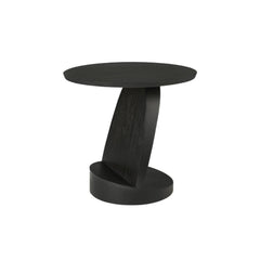 Ethnicraft Oblic Oak Side Table — Solid Oak Accent Table, Compact Bedside & Sofa End Table