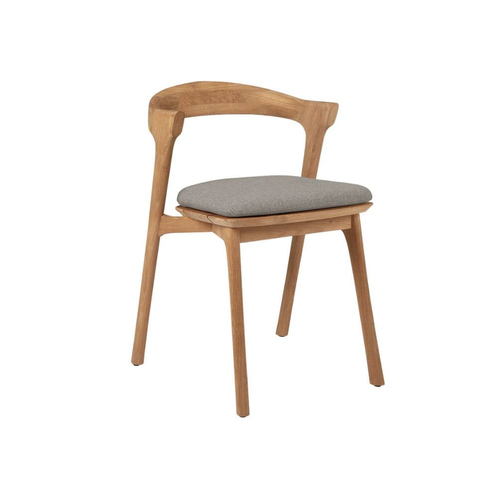 Ethnicraft Bok Outdoor Dining Chair – Teak Outdoor Chair with Arched Back & Stackable Design