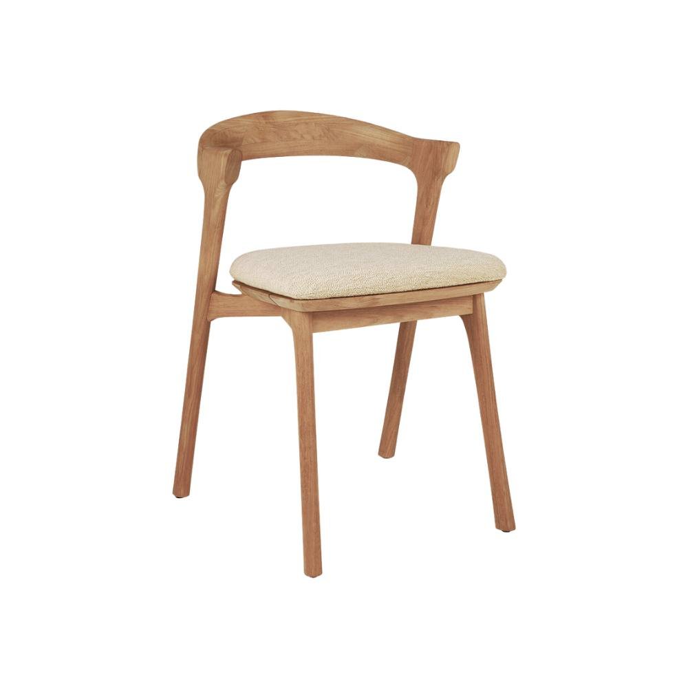 Ethnicraft Bok Outdoor Dining Chair – Teak Outdoor Chair with Arched Back & Stackable Design