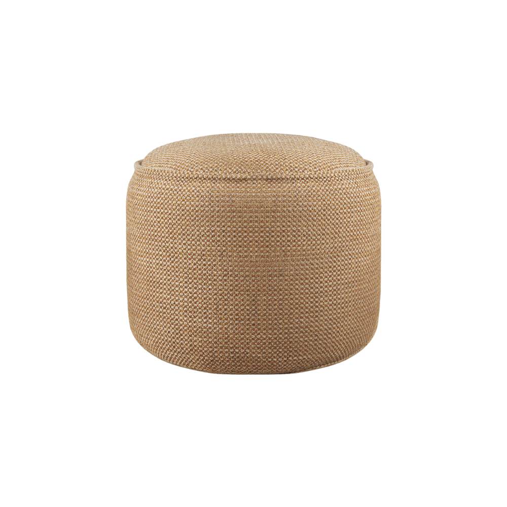 Ethnicraft Donut Outdoor Pouf – Upholstered Round Outdoor Pouf with Comfortable Cushion