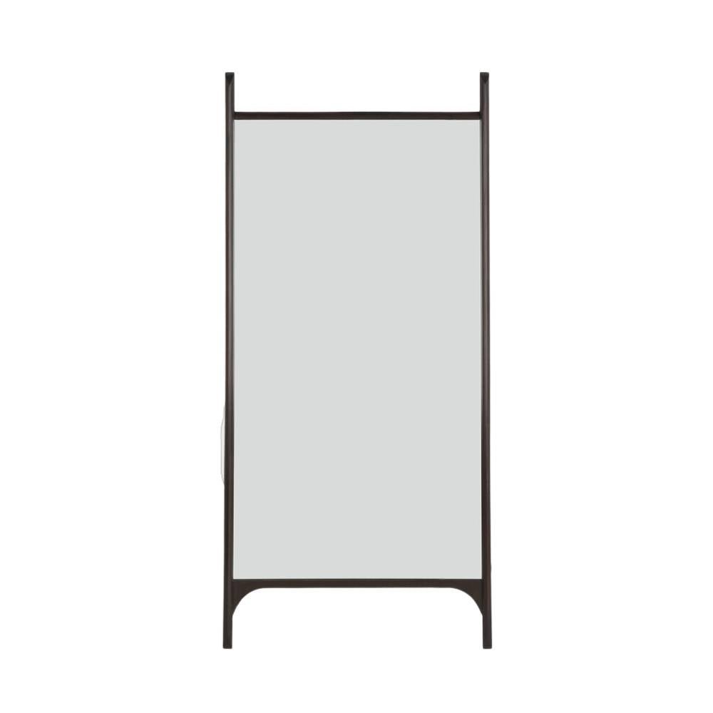 Ethnicraft PI Floor Mirror – Full-Length Wooden Floor Mirror with Sculpted Curved Frame