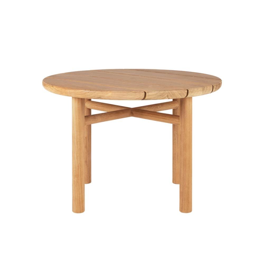Ethnicraft Quatro Outdoor Coffee Table – Teak Outdoor Coffee Table with Four-Leg Sculptural Design