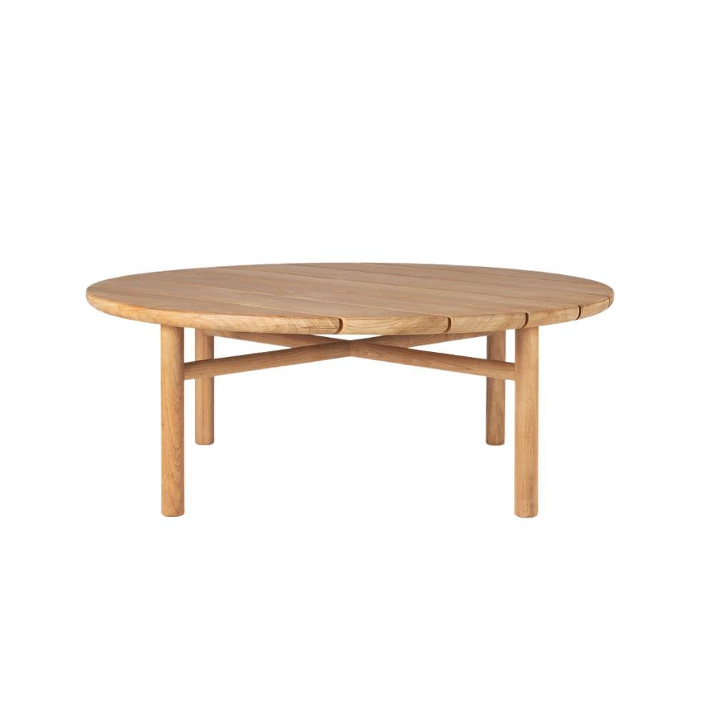Ethnicraft Quatro Outdoor Coffee Table – Teak Outdoor Coffee Table with Four-Leg Sculptural Design