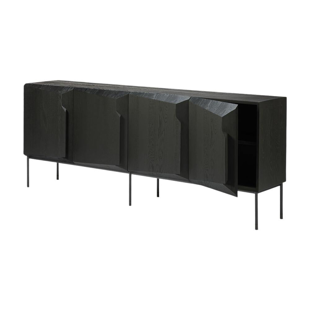 Ethnicraft Stairs Sideboard – Layered Step-Pattern Oak Sideboard with Architectural Design