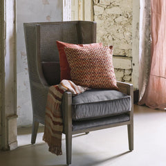 Blanc D'Ivoire Fabien - Dark Grey Velvet Armchair