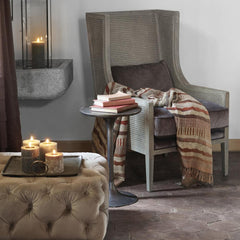 Blanc D'Ivoire Fabien - Dark Grey Velvet Armchair