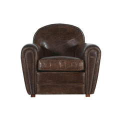 Flamant Burnham Leather Natural Foam Armchair