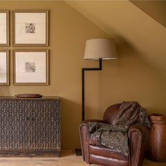 Flamant Burnham Leather Natural Foam Armchair