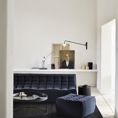 Ethnicraft N701 Modular 1 to 3 Seater Sofa - Stain-Resistant Leather & Memory Foam Comfort - Graphite