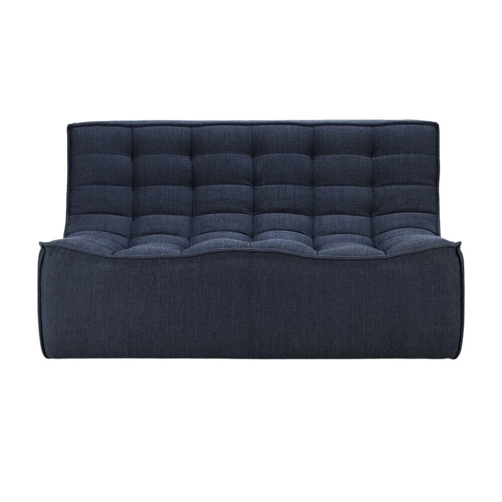 Ethnicraft N701 Modular 1 to 3 Seater Sofa - Stain-Resistant Leather & Memory Foam Comfort - Graphite