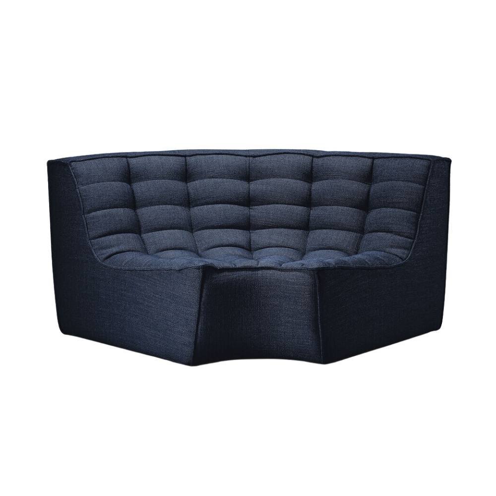 Ethnicraft N701 Modular 1 to 3 Seater Sofa - Stain-Resistant Leather & Memory Foam Comfort - Graphite