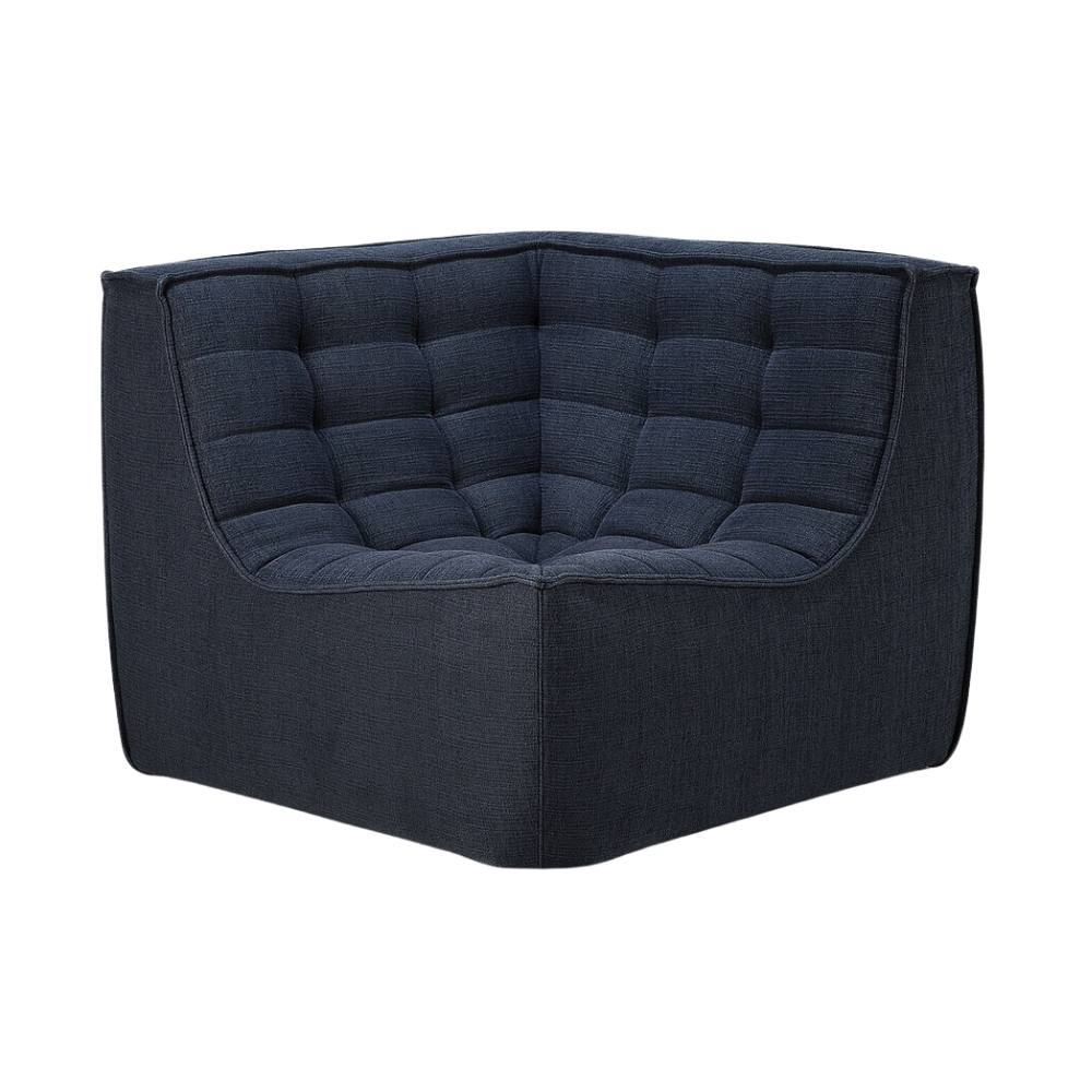 Ethnicraft N701 Modular 1 to 3 Seater Sofa - Stain-Resistant Leather & Memory Foam Comfort - Graphite