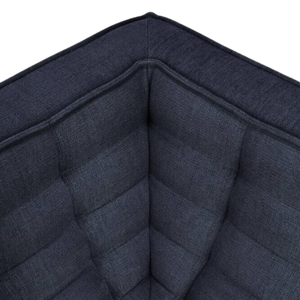 Ethnicraft N701 Modular 1 to 3 Seater Sofa - Stain-Resistant Leather & Memory Foam Comfort - Graphite