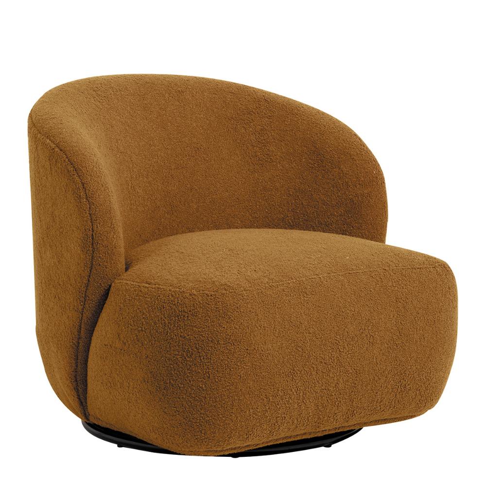 Blanc D'Ivoire Leo Swivel Fabric Natural Foam Armchair
