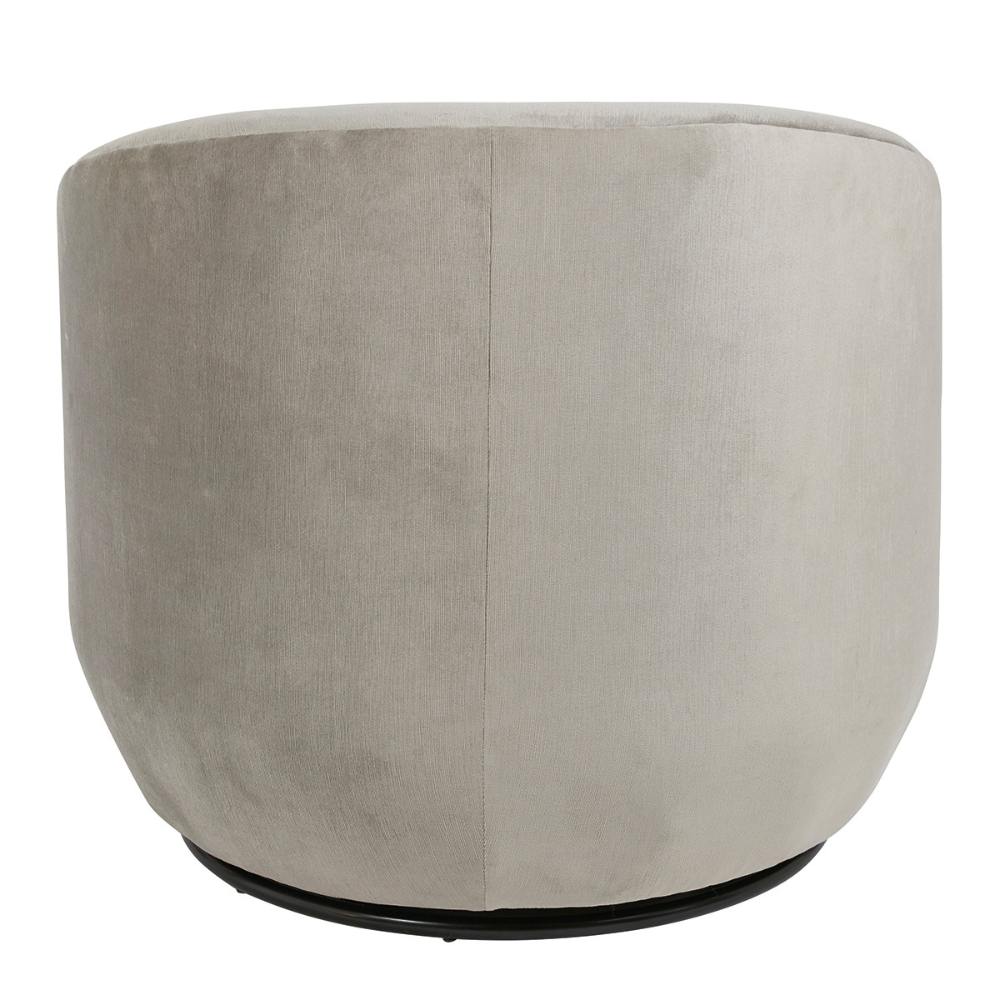 Blanc D'Ivoire Leo Swivel Fabric Natural Foam Armchair