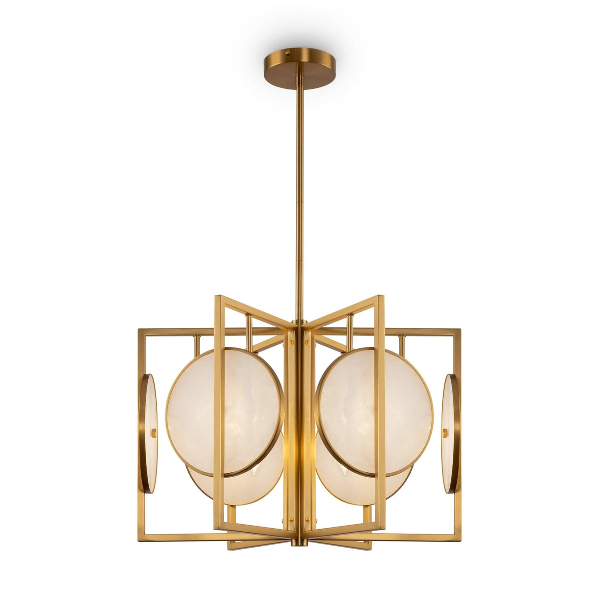 Cashmere Gold Pendant with Marble Detail