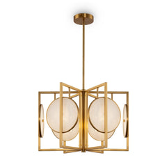 Cashmere Gold Pendant with Marble Detail