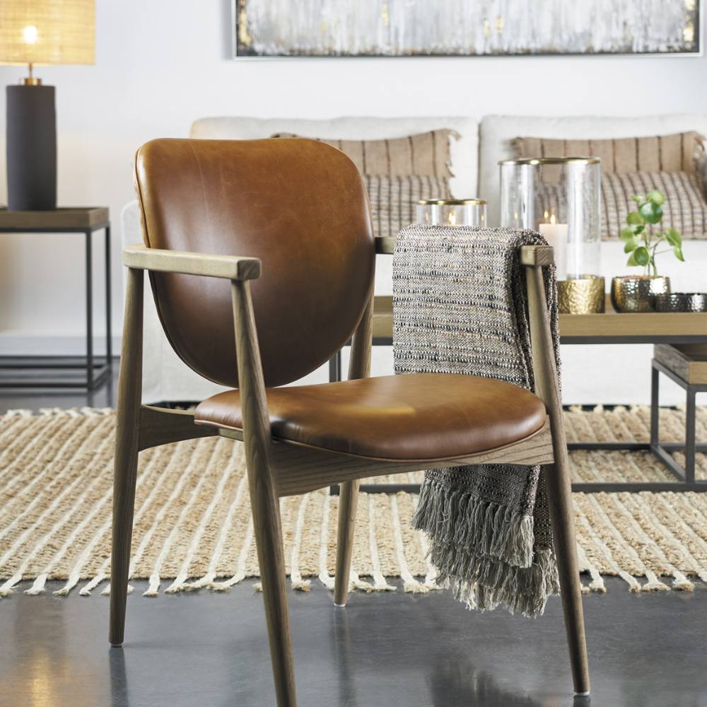 Blanc D'Ivoire Alexandre Leather Natural Foam Armchair
