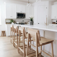 Ethnicraft N3 Counter Stool Oak – Oak Counter-Height Stool with Sculpted Minimal Form