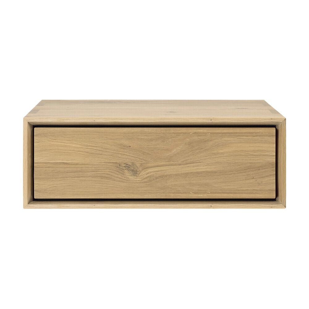 Ethnicraft Nordic II Hanging Bedside – Wall-Mounted Bedside Shelf with Floating Design & Minimalist Look