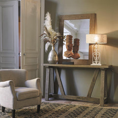 Blanc D'Ivoire Pierre Velvet Linen Leather Armchair