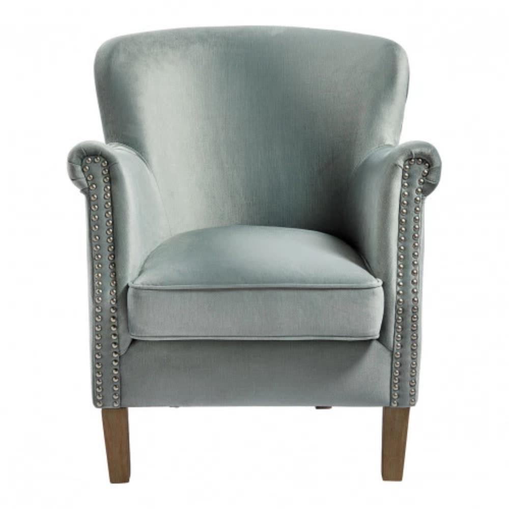 Blanc D'Ivoire Pierre Velvet Linen Leather Armchair