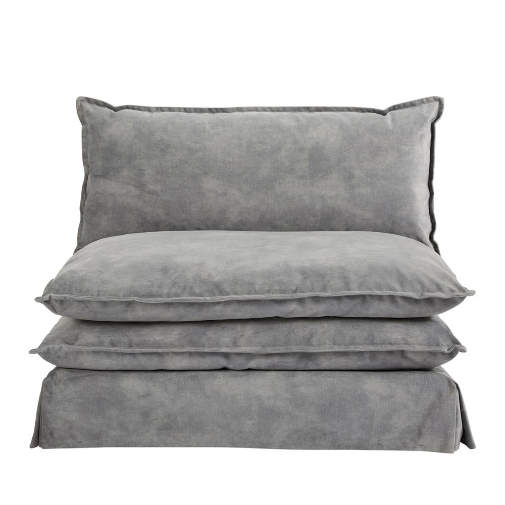 Blanc D'Ivoire Theo Velvet Linen Natural Foam Armchair