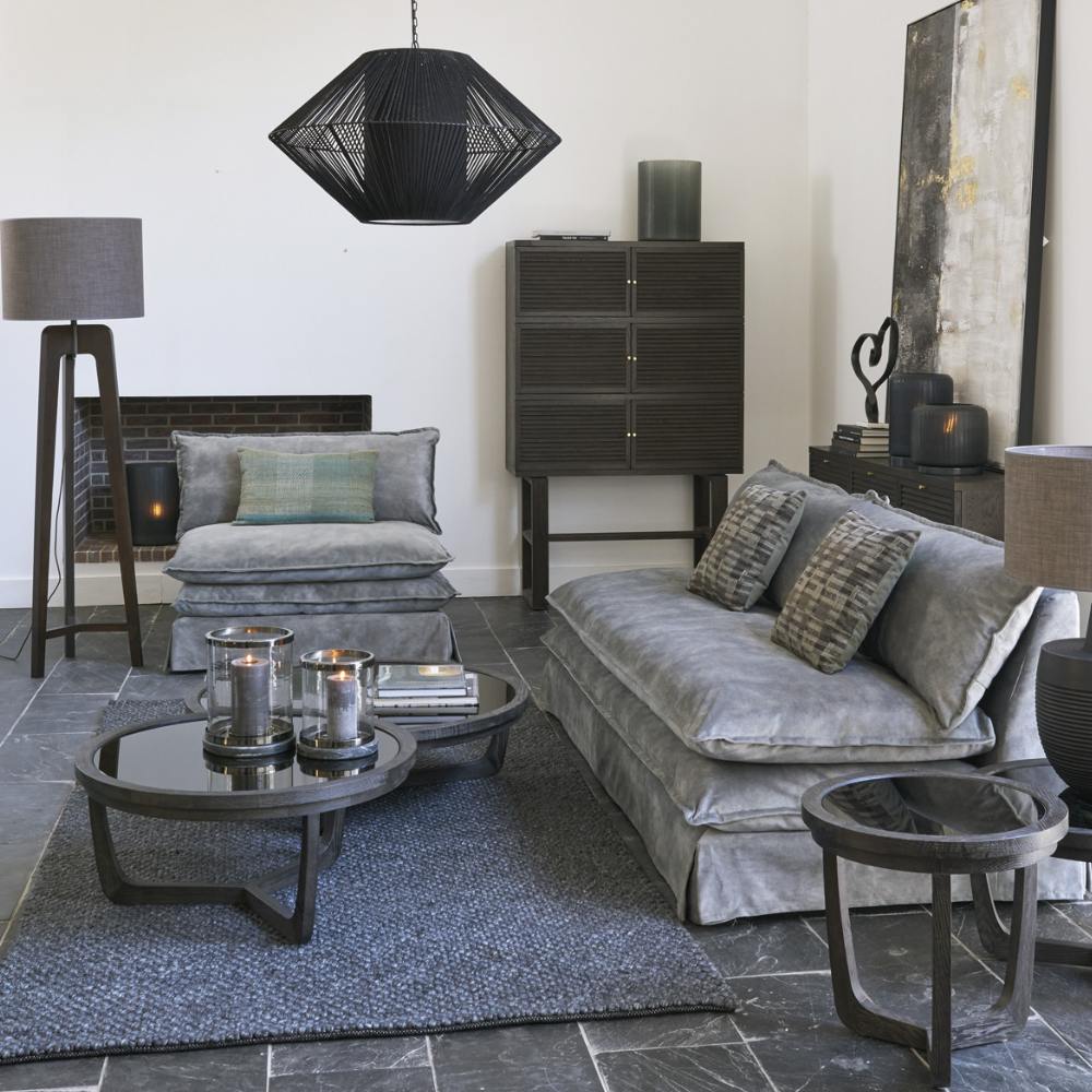 Blanc D'Ivoire Theo Velvet Linen Natural Foam Armchair