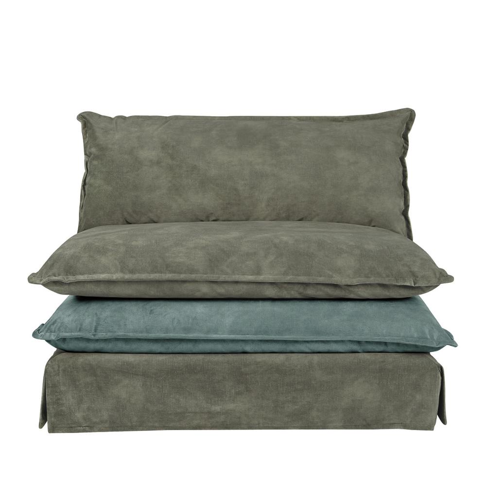 Blanc D'Ivoire Theo Velvet Linen Natural Foam Armchair