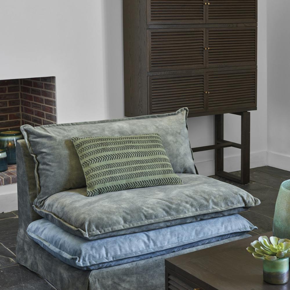 Blanc D'Ivoire Theo Velvet Linen Natural Foam Armchair