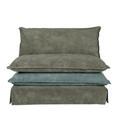 Blanc D'Ivoire Theo Velvet Linen Natural Foam Armchair