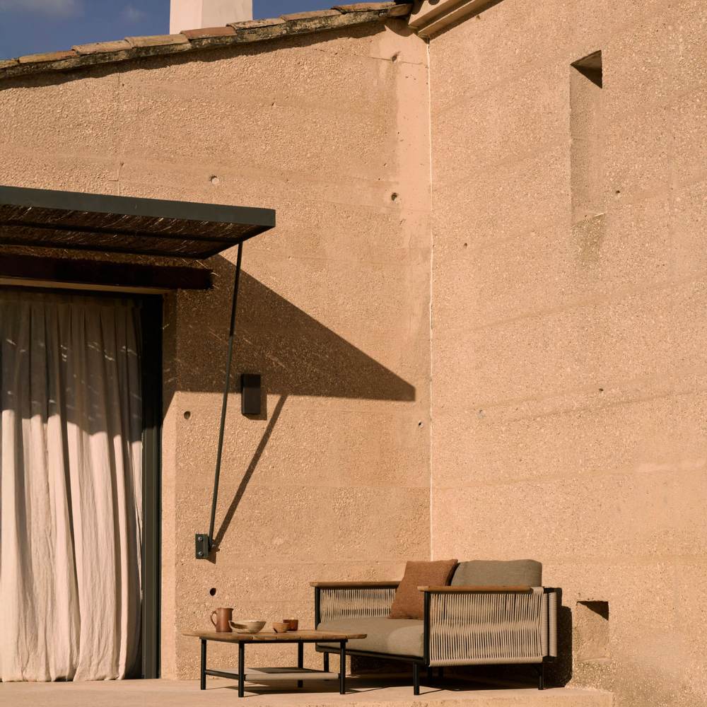 Ethnicraft Corbey Outdoor Sofa – Aluminium Outdoor Sofa with Weather-Resistant Cushions & Modern Lightweight Frame