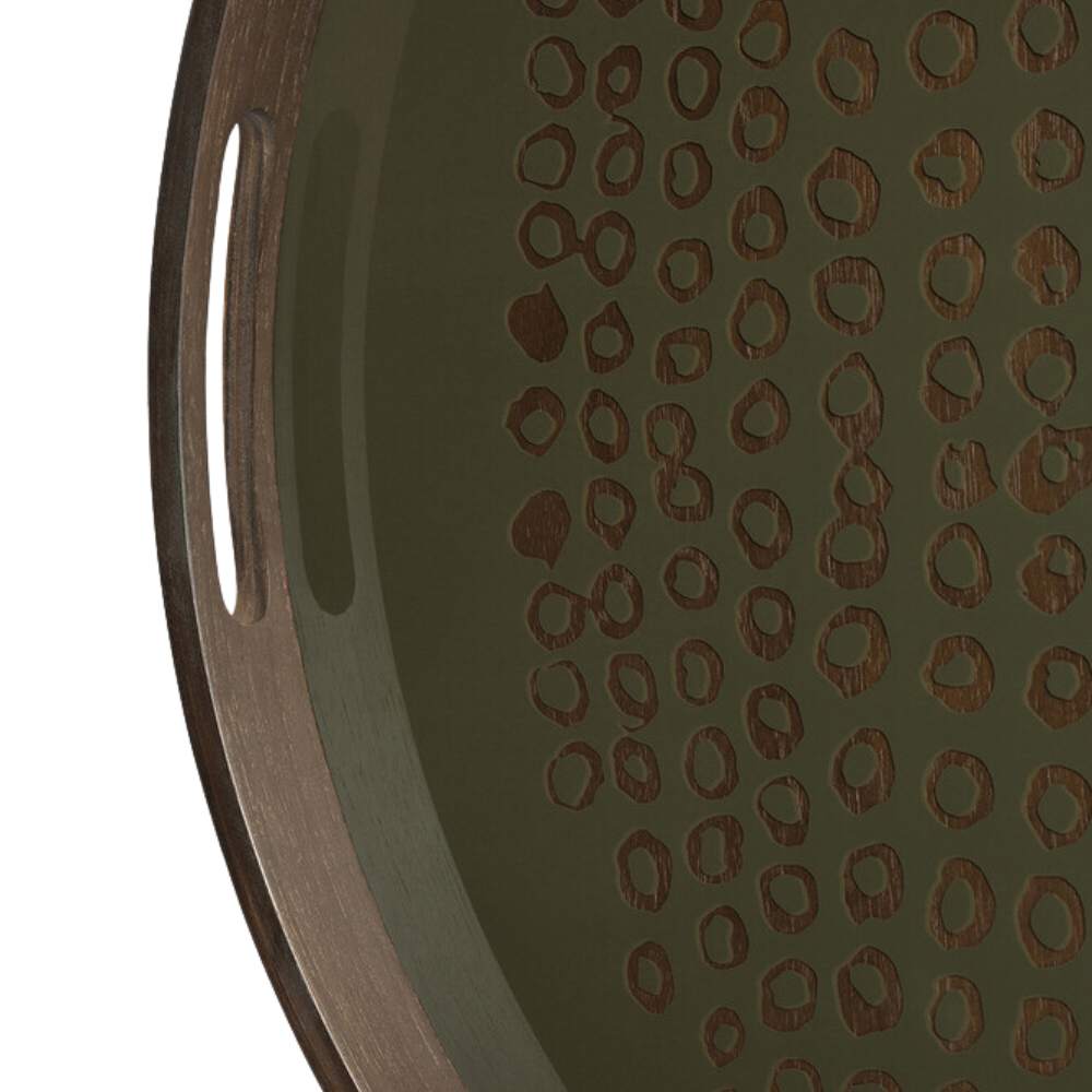 Ethnicraft Round Second Nature Tray (Alternate) – Natural Wooden Round Tray with Hand-Finished Surface