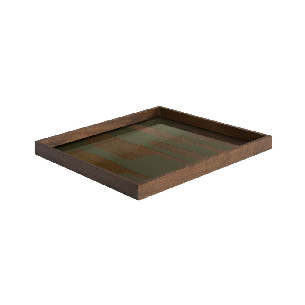 Ethnicraft Square Second Nature Tray – Solid Wood Square Tray with Natural Finish & Modern Profile