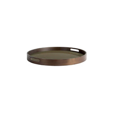 Ethnicraft Round Second Nature Tray (Alternate) – Natural Wooden Round Tray with Hand-Finished Surface