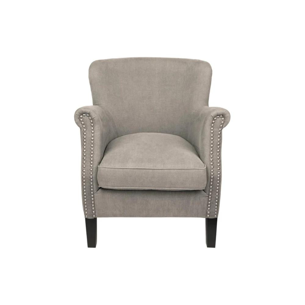 Blanc D'Ivoire Pierre Velvet Linen Leather Armchair