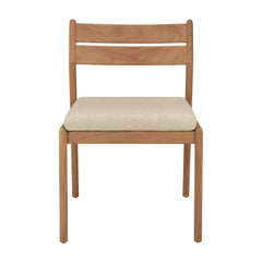 Ethnicraft Jack Outdoor Dining Chair – Teak Outdoor Dining Chair with Quick-Dry Cushions & Soft Curved Backrest